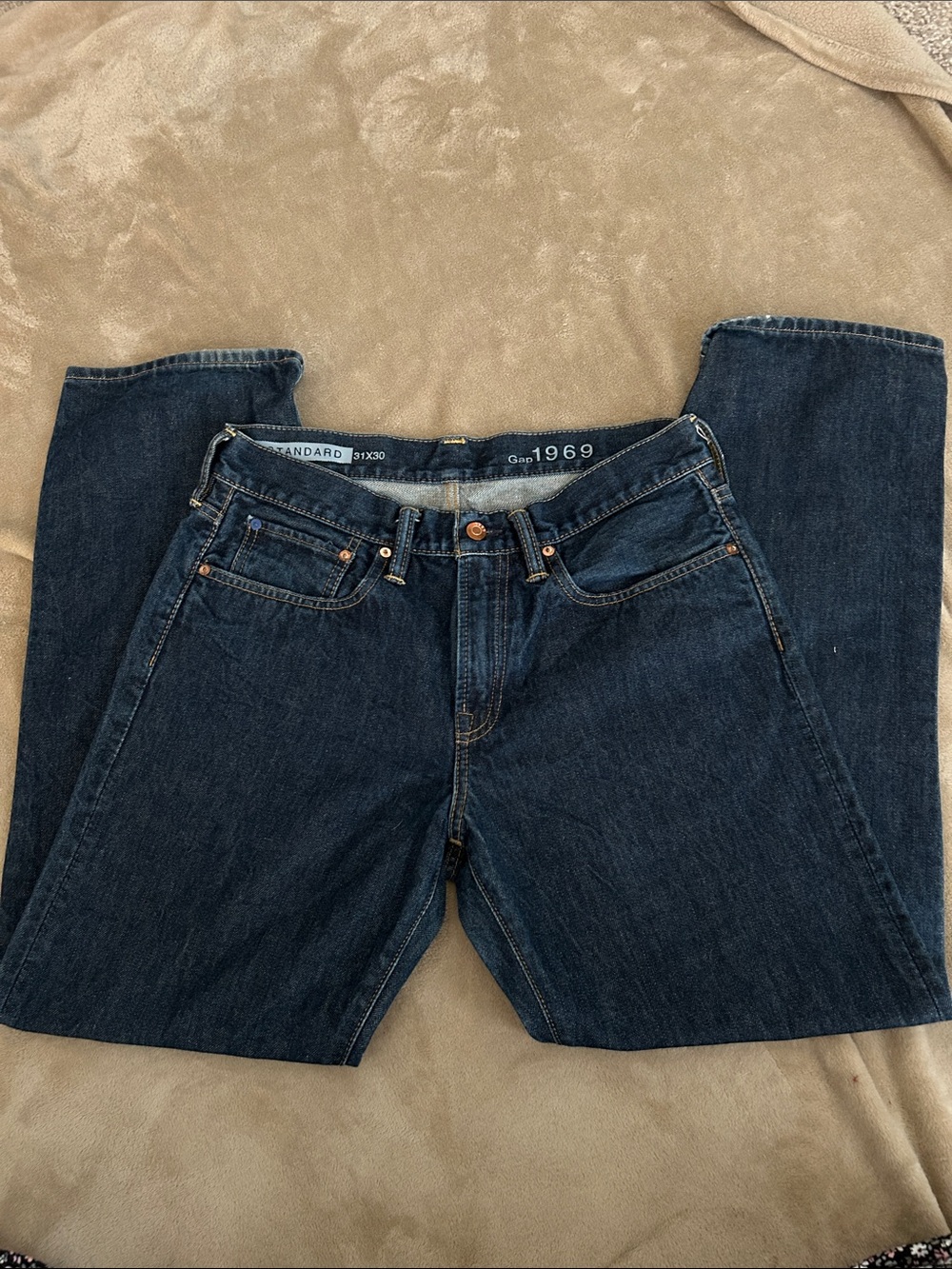Gap 1969 Dark Denim Blue Jean Sz: 31x30 standard